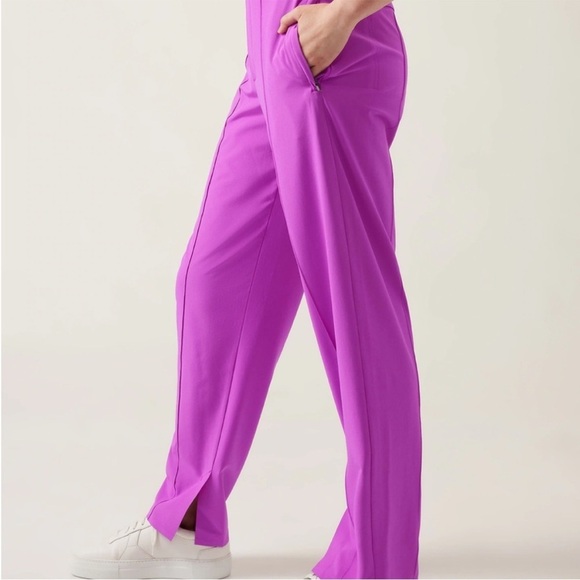 Athleta Vienna Slim Pant Jazzy Purple Lightweight Pockets Stretch Travel 8 NEW - Picture 13 of 15